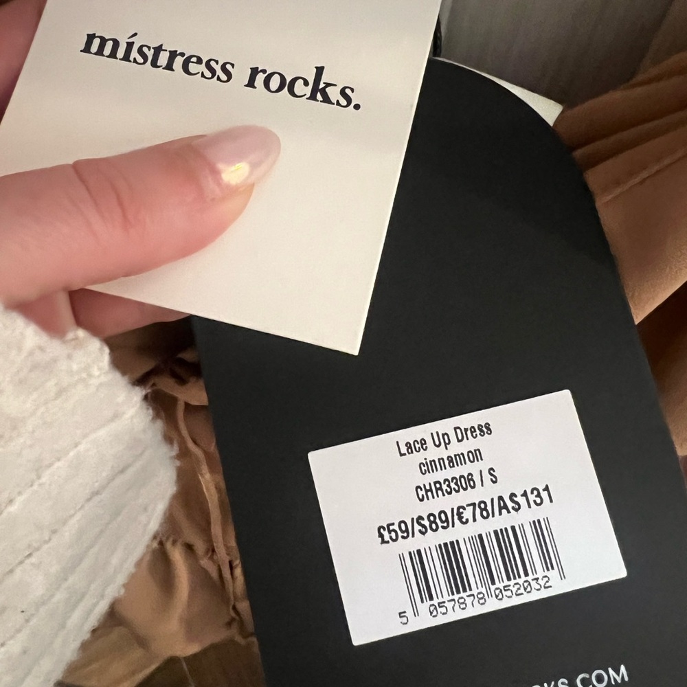 Mistress Rocks Cinnamon Lace Up Mini Dress Small - Picture 6 of 6